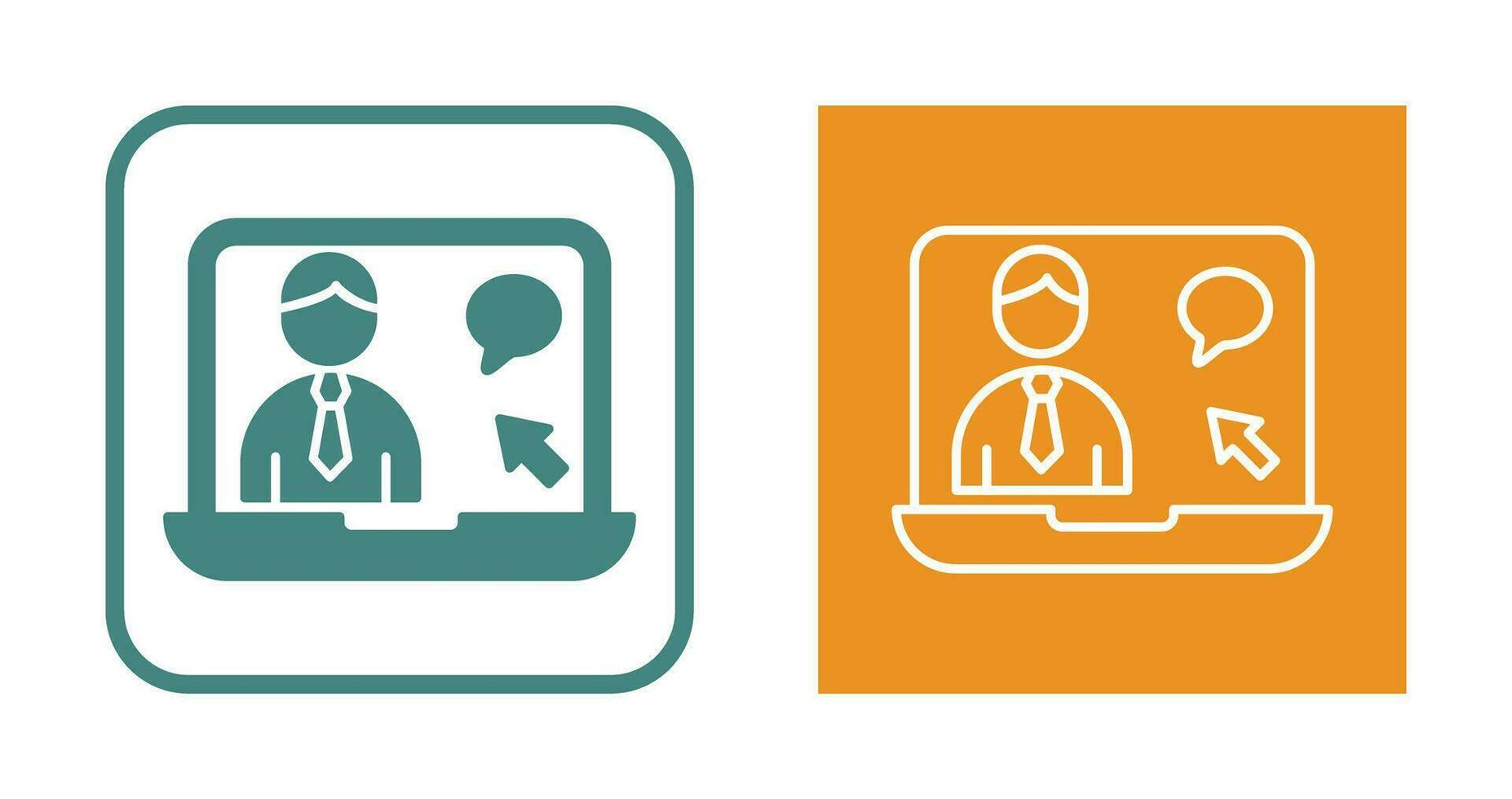 Online Interview Vector Icon