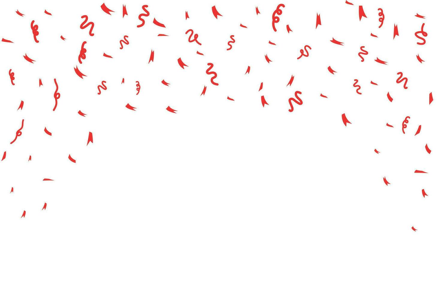 Blank holiday banner with colorful confetti. Background with copy space for birthday, christmas, anniversary. Flat vector cartoon illustration.