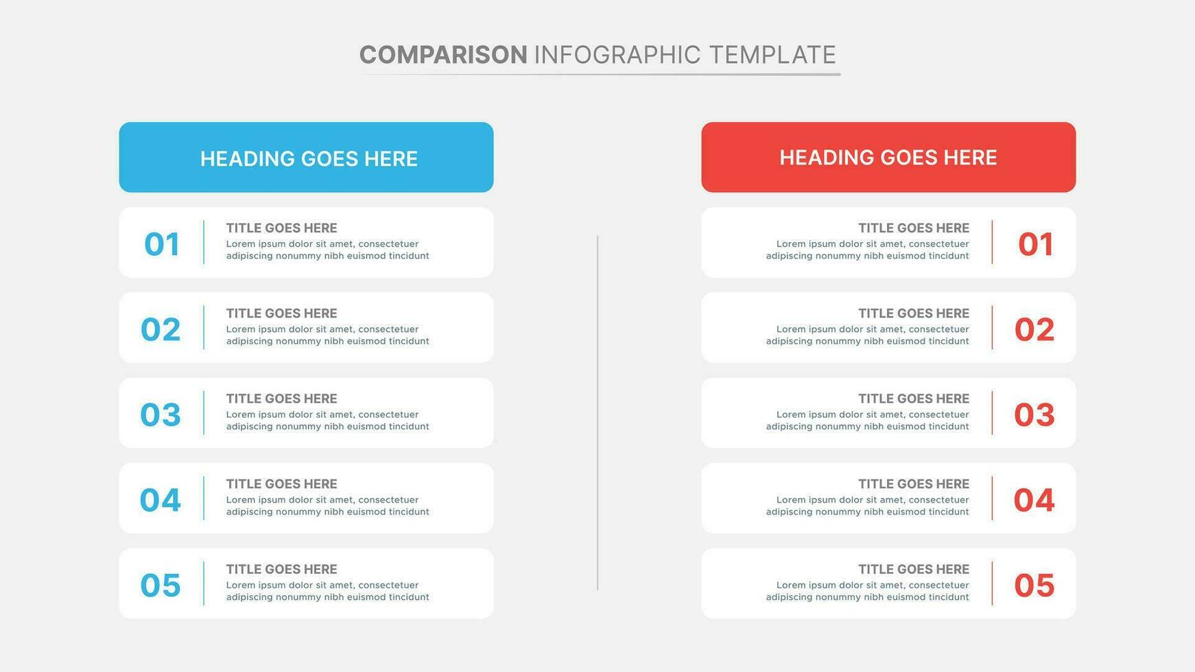 Comparison Infographic Design Template vector