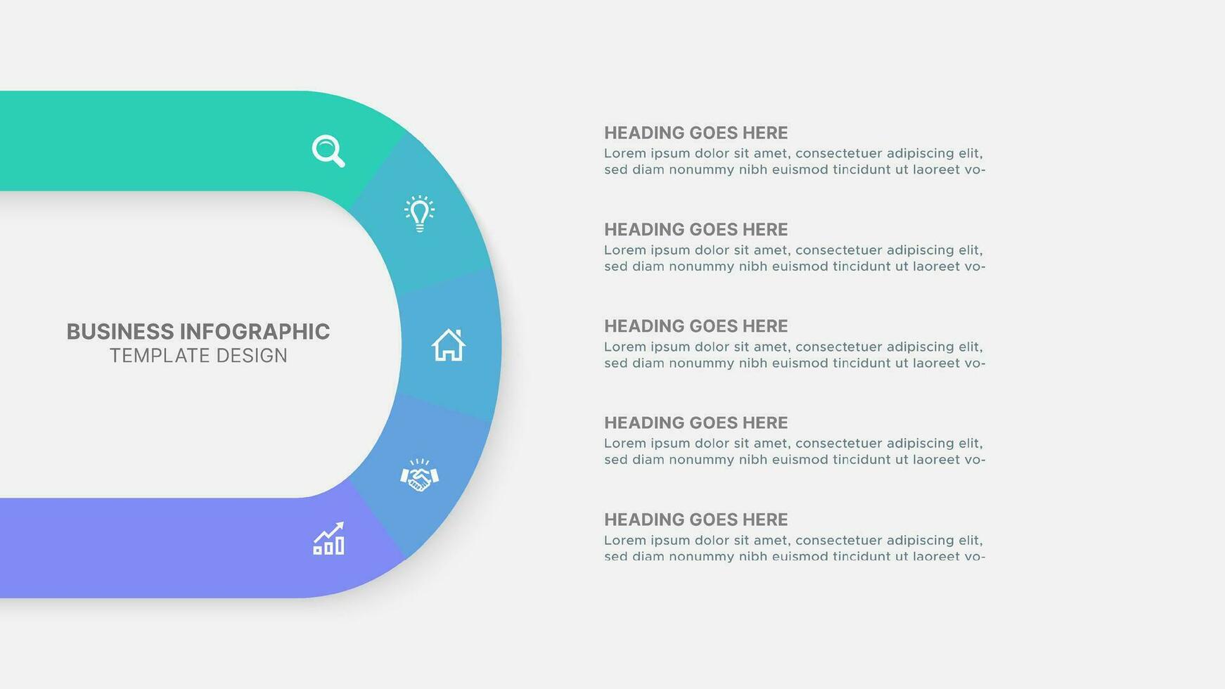 circular diseño redondo infografía diseño modelo con cinco opciones vector