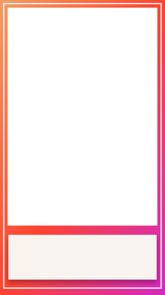 transparent orange modern frame border background png