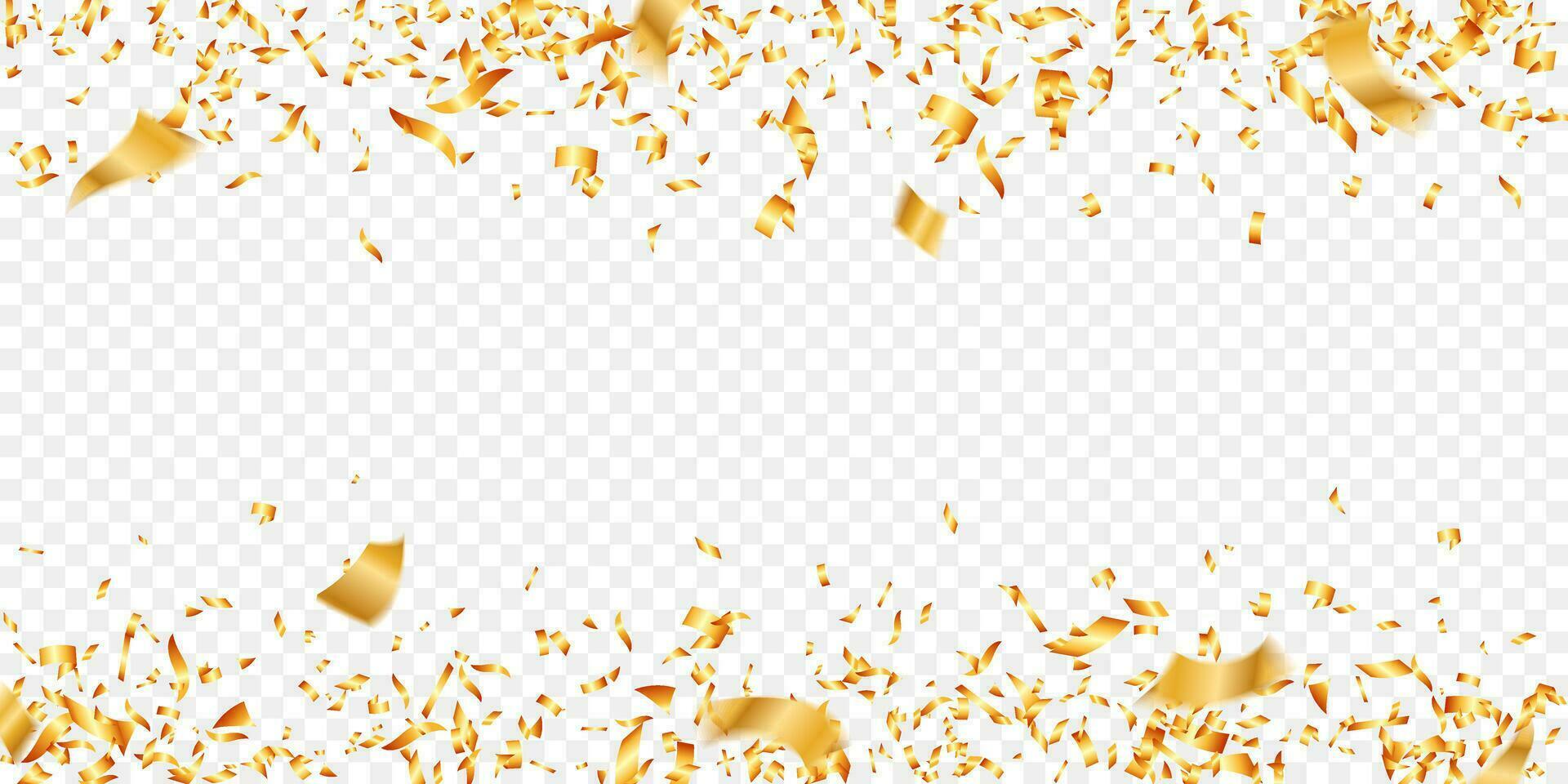 gold glittering confetti background for holiday, birthday, party and celebration vector