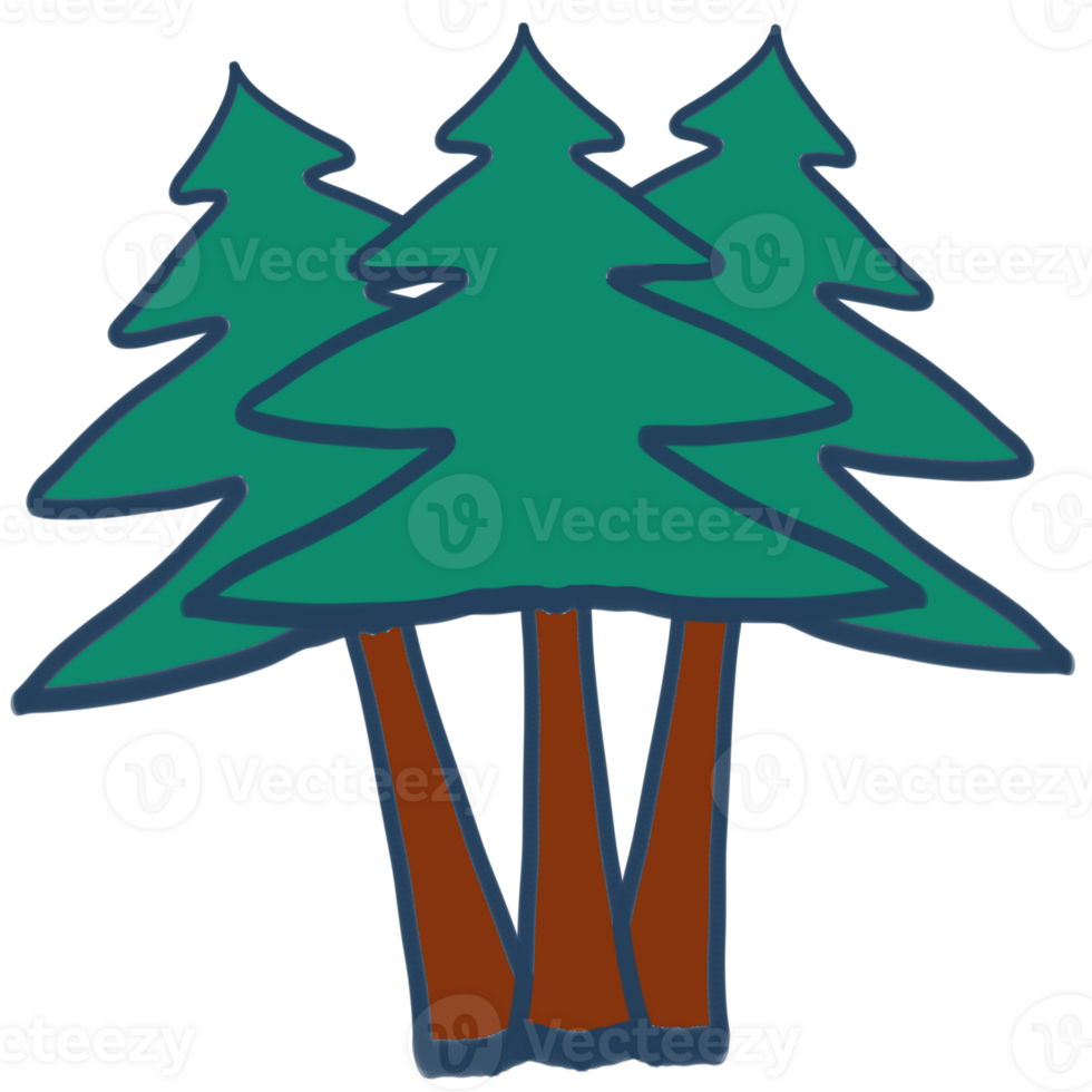 illustration of Christmas trees png