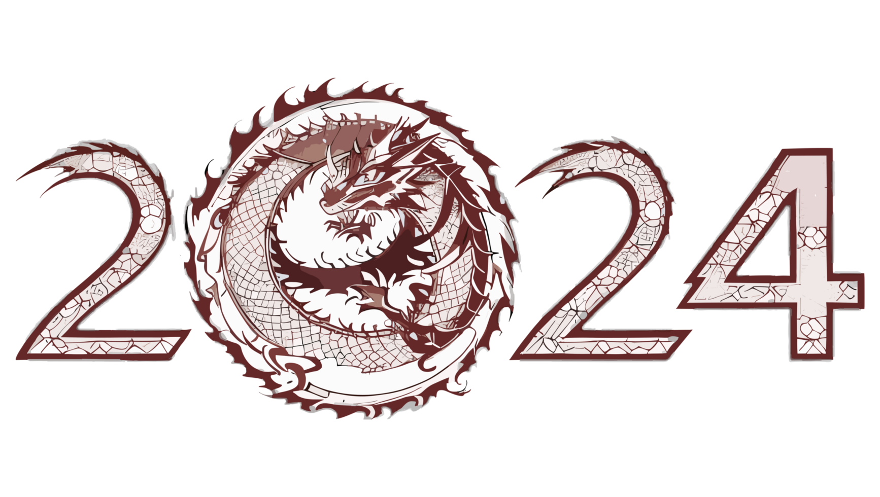 chinois Nouveau année 2024 année de le dragon png