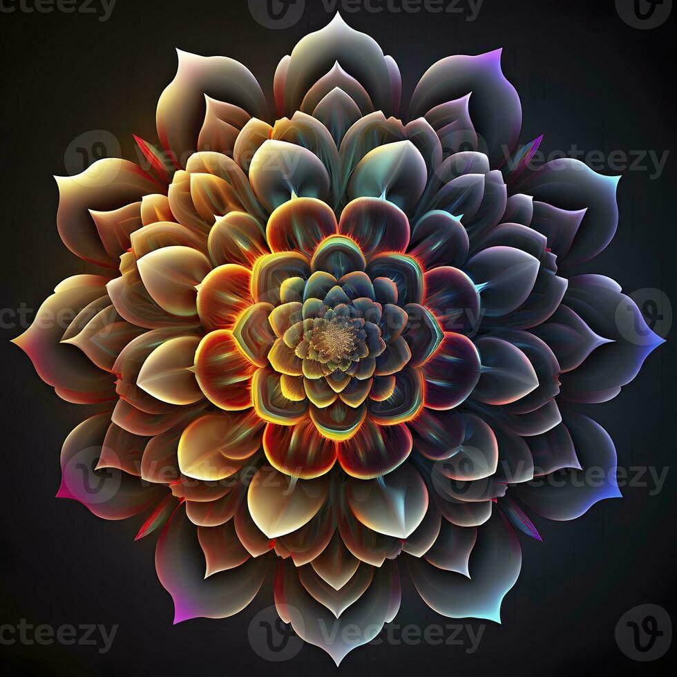 Vibrant Chakra Energy Bursting with Color and Power photo