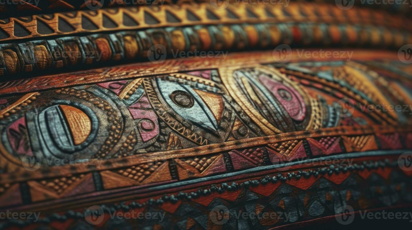 Colorful African Tribal Pattern in Cinematic Composition photo