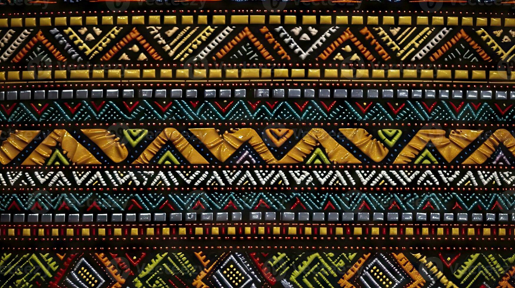 Colorful African Tribal Pattern for Textile Design and Home Decor photo