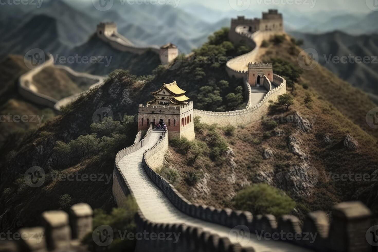 descubrir el belleza de el genial pared de China en cambio de inclinación foto