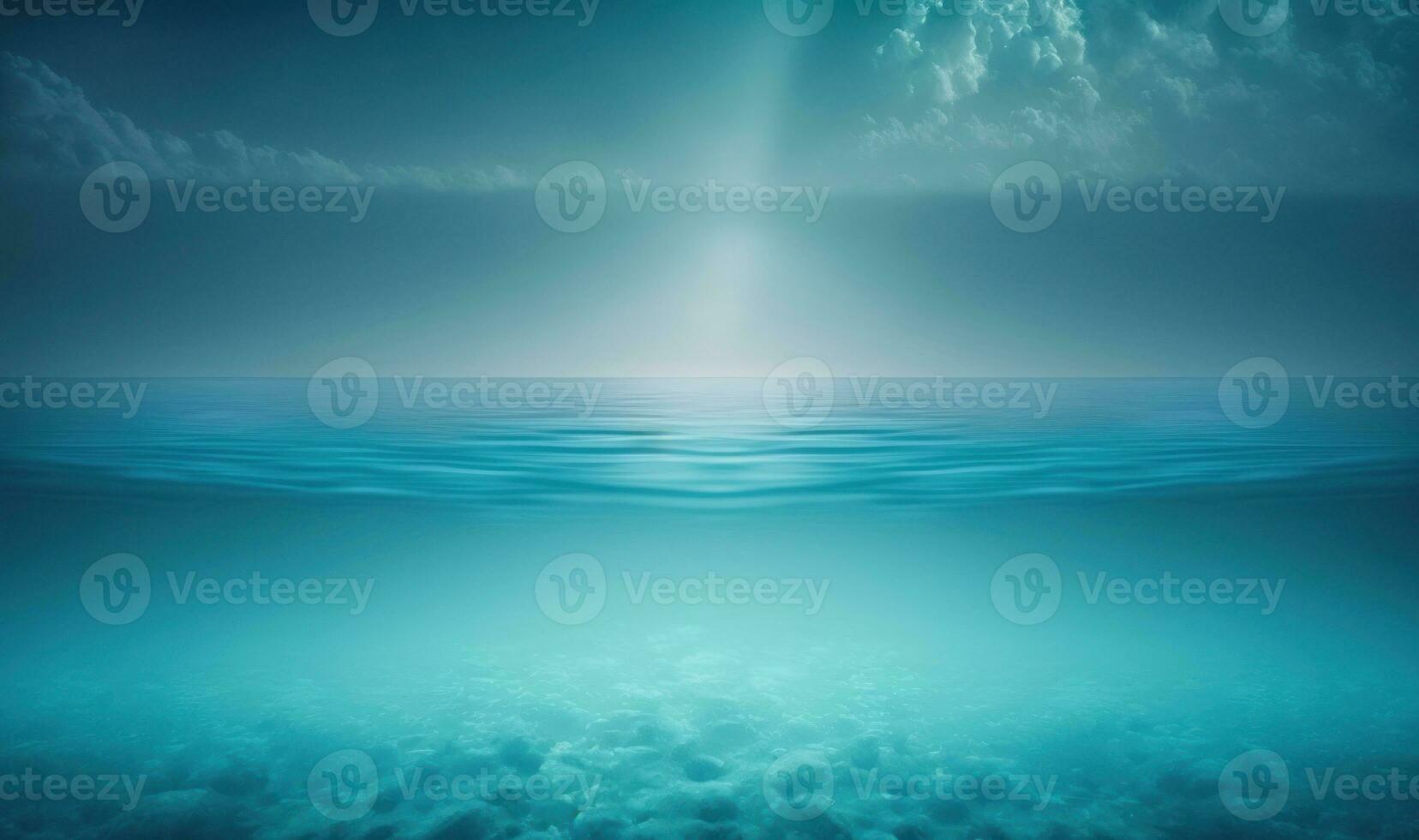 Ethereal Deep Blue Lake Water Abstract Background for Posters and Web Generative AI photo