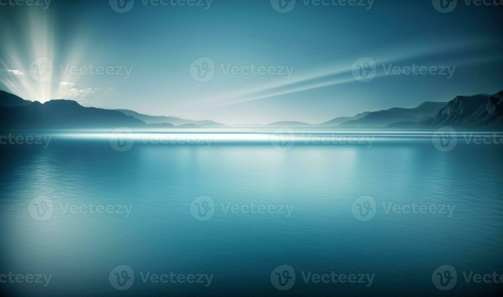 Ethereal Deep Blue Lake Water Abstract Background for Professional Use photo