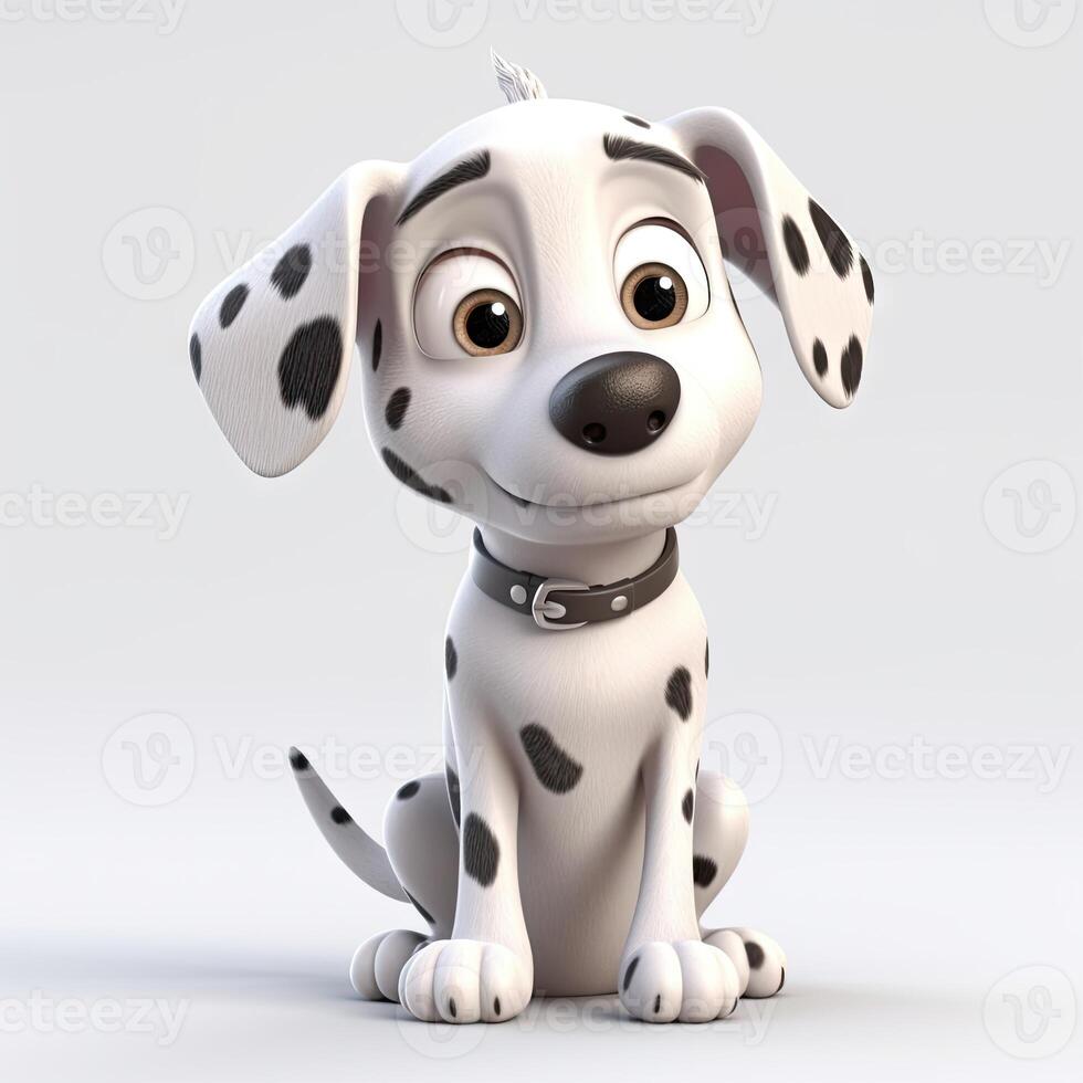 Happy Dalmatian with Adorable Smile in Pixar Style 29975287 Stock