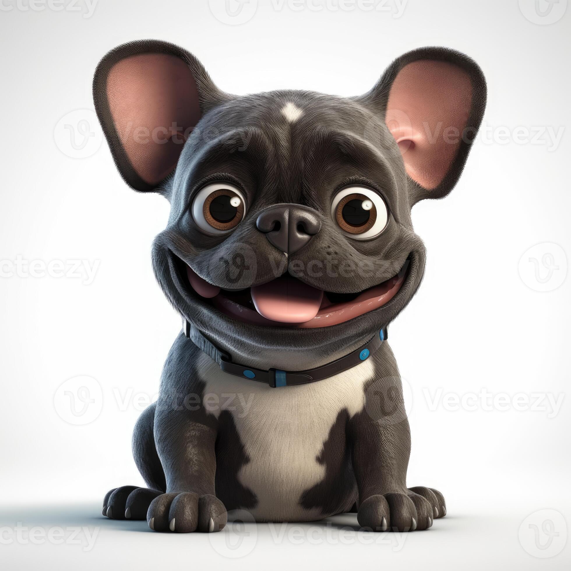 Happy French Bulldog with Adorable Smile in Pixar Style 29975318