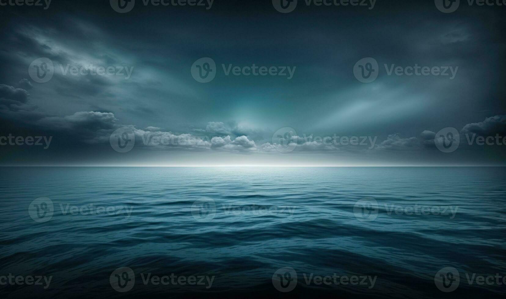 Tranquil Blue Ocean as a Soft Ethereal Dreamy Background photo