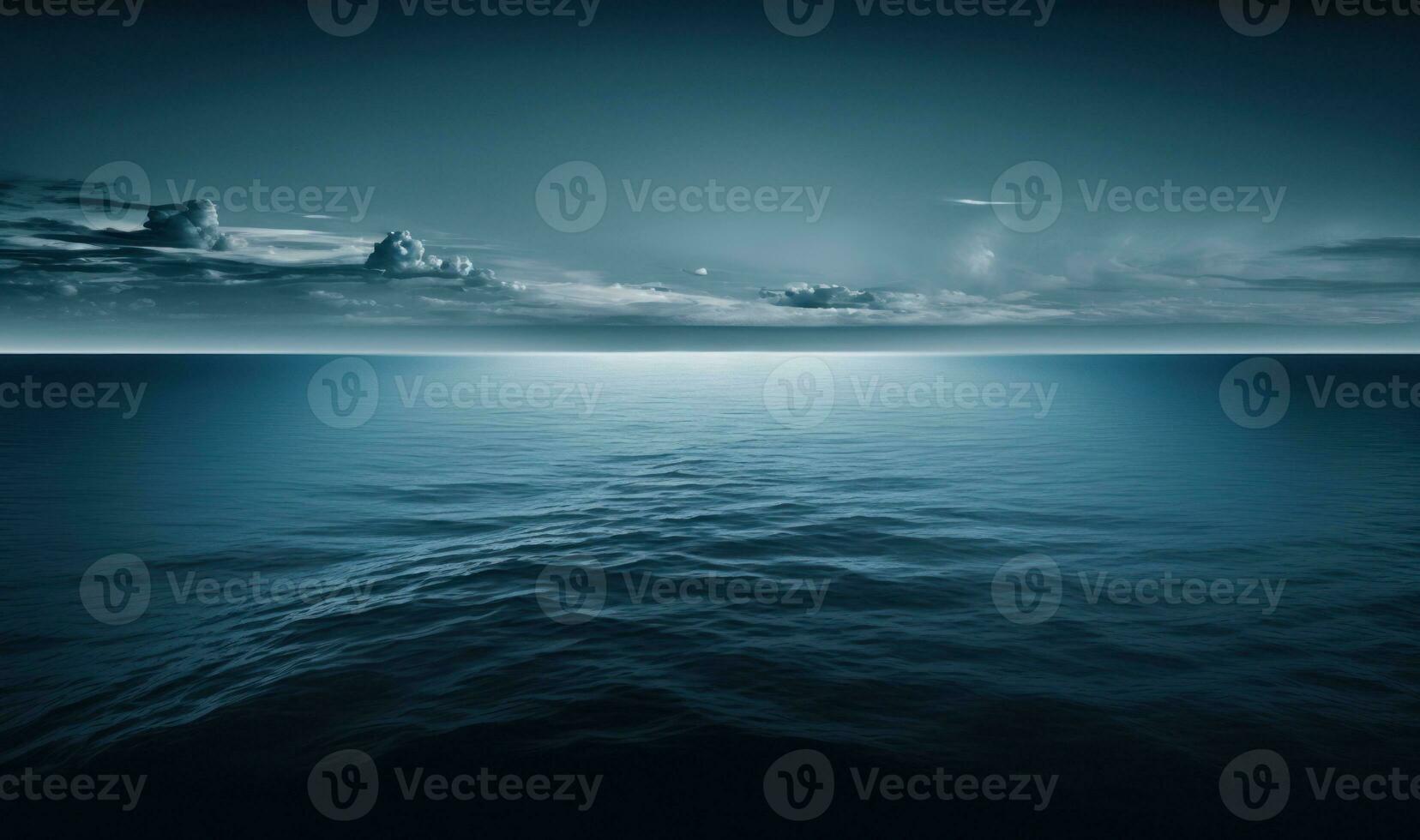 Tranquil Blue Ocean as a Soft Ethereal Dreamy Background photo