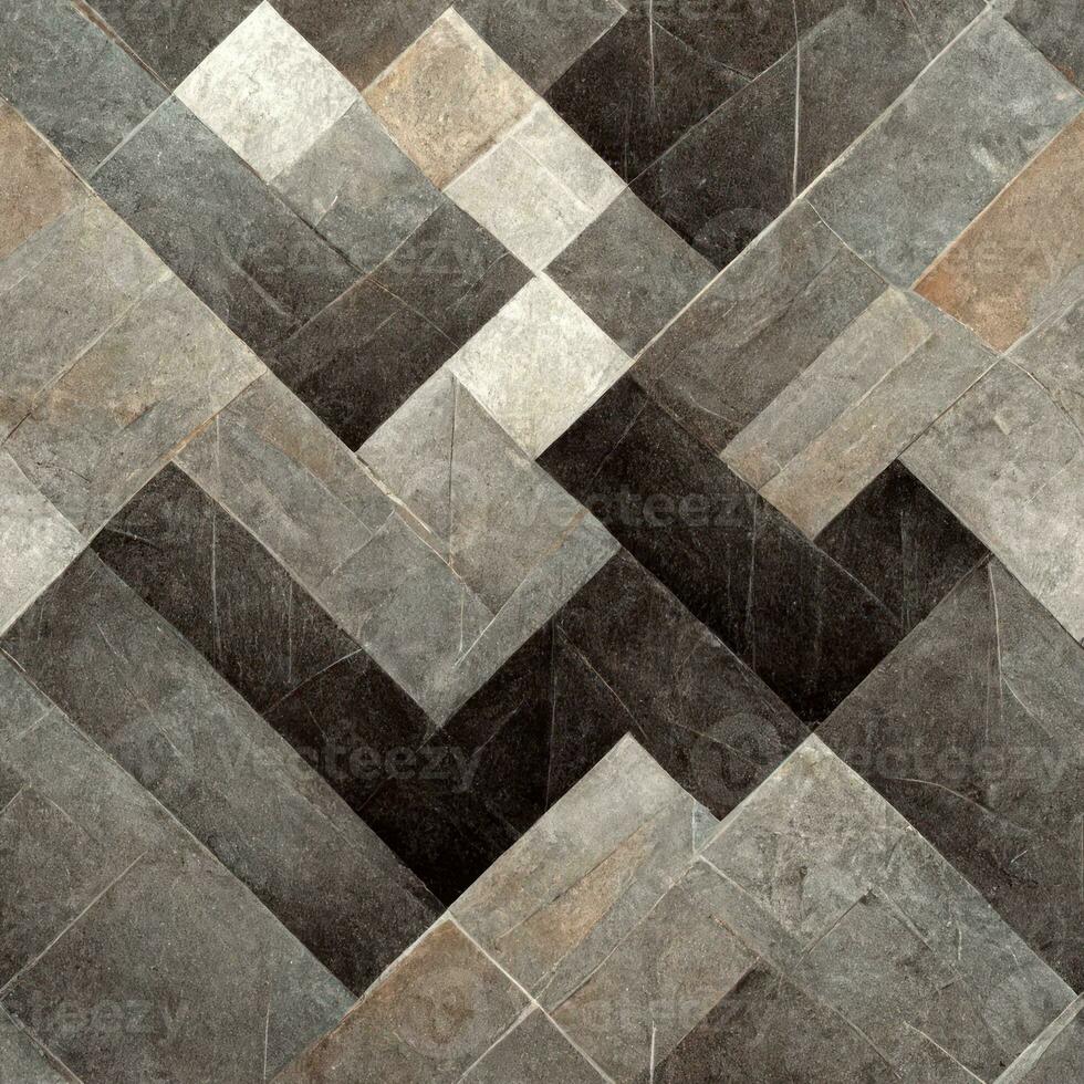 Seamless Geometric Pattern in Shades of Gray and Brown photo