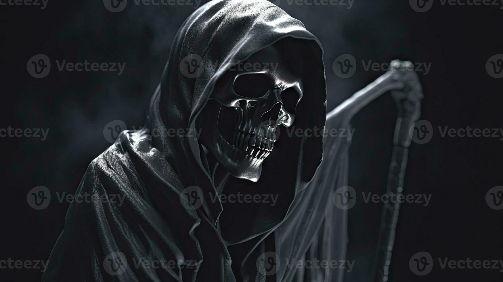 Scary Grim Reaper Illustration for Halloween photo