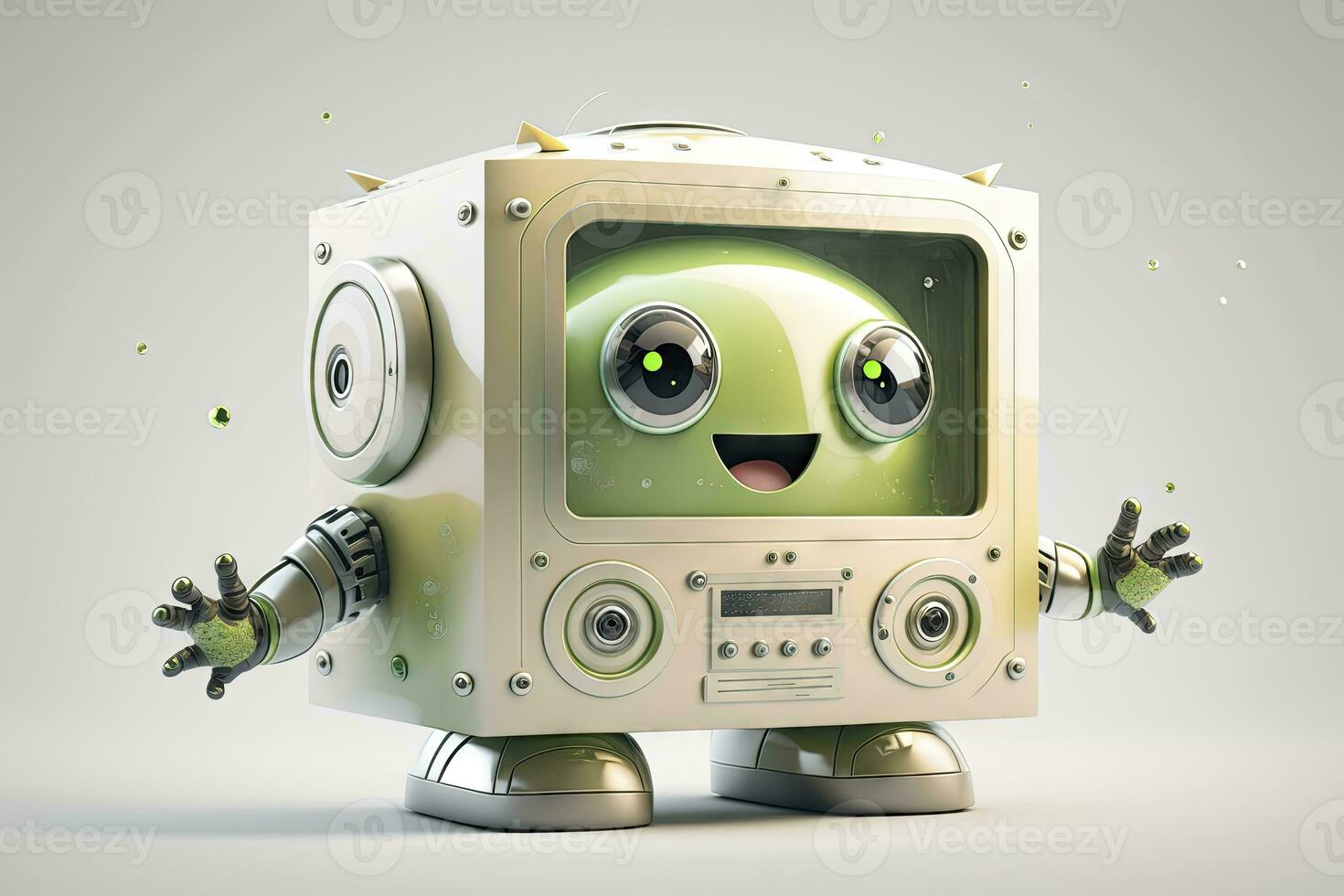 Happy Smiling Robot for Modern Website Design photo