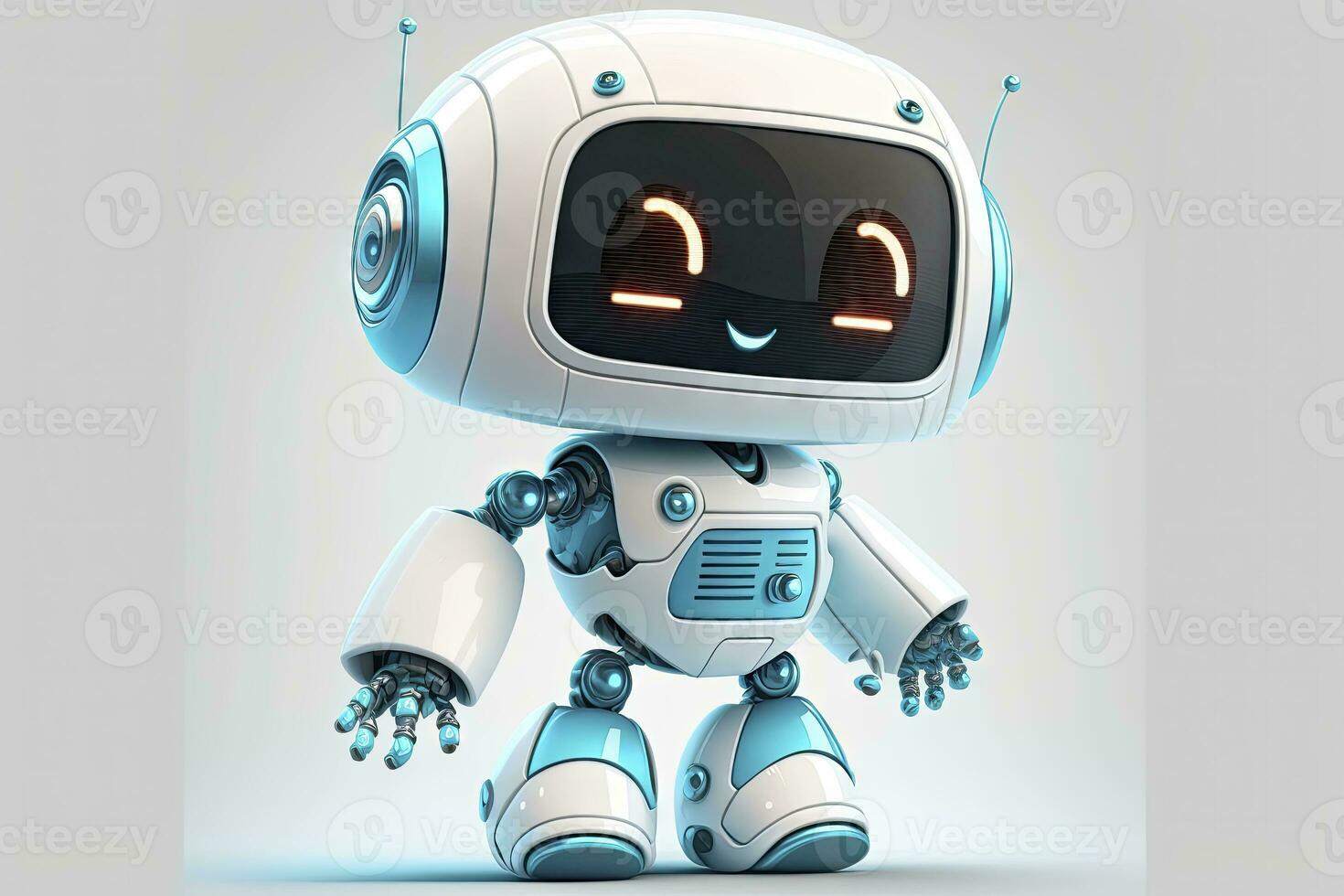 Happy Smiling Robot for Modern Hero Website photo