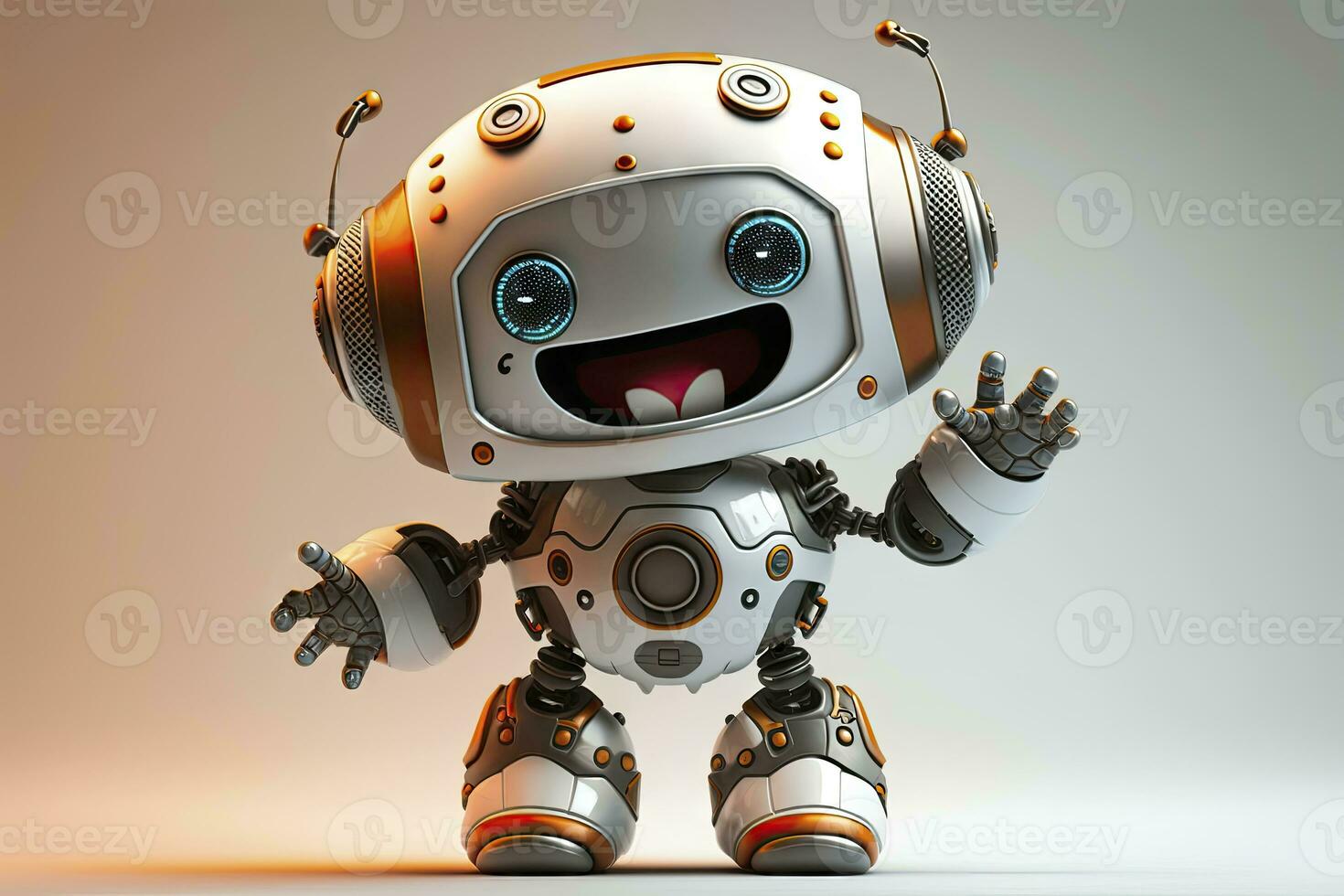 Happy Smiling Robot for Modern Hero Website photo