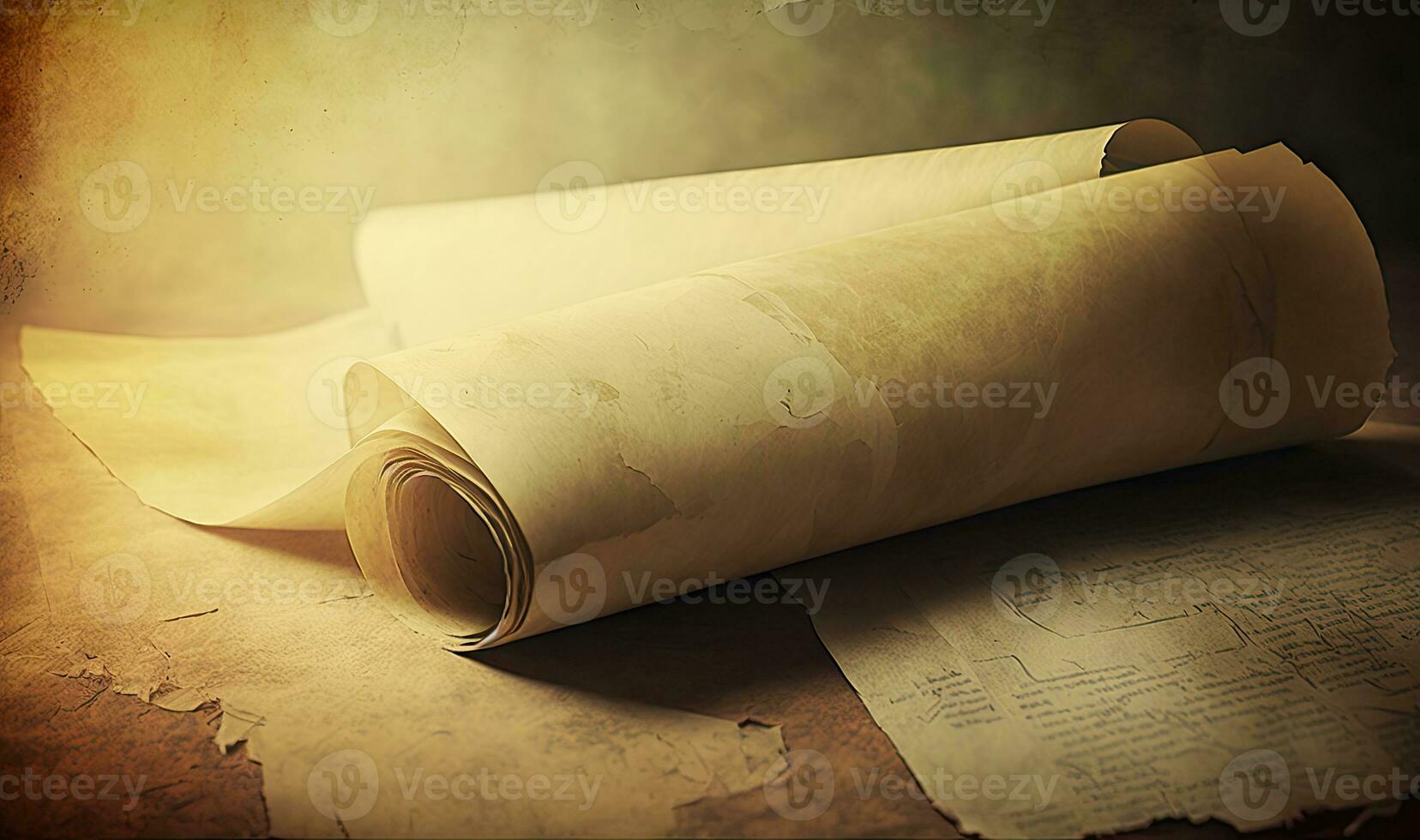 Soft Ethereal Dreamy Old Paper Background with Professional Color Grading photo