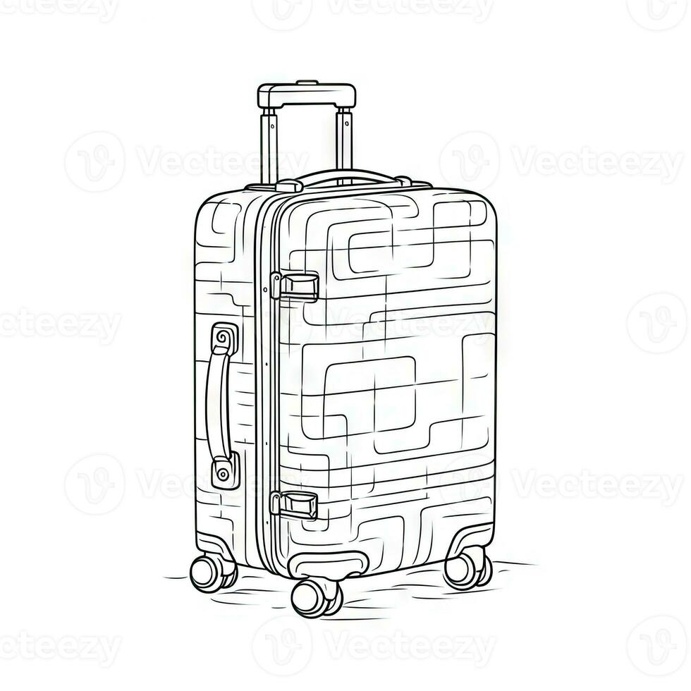 Travel in Style with a Simple Line Drawing of a Suitcase and Luggage photo