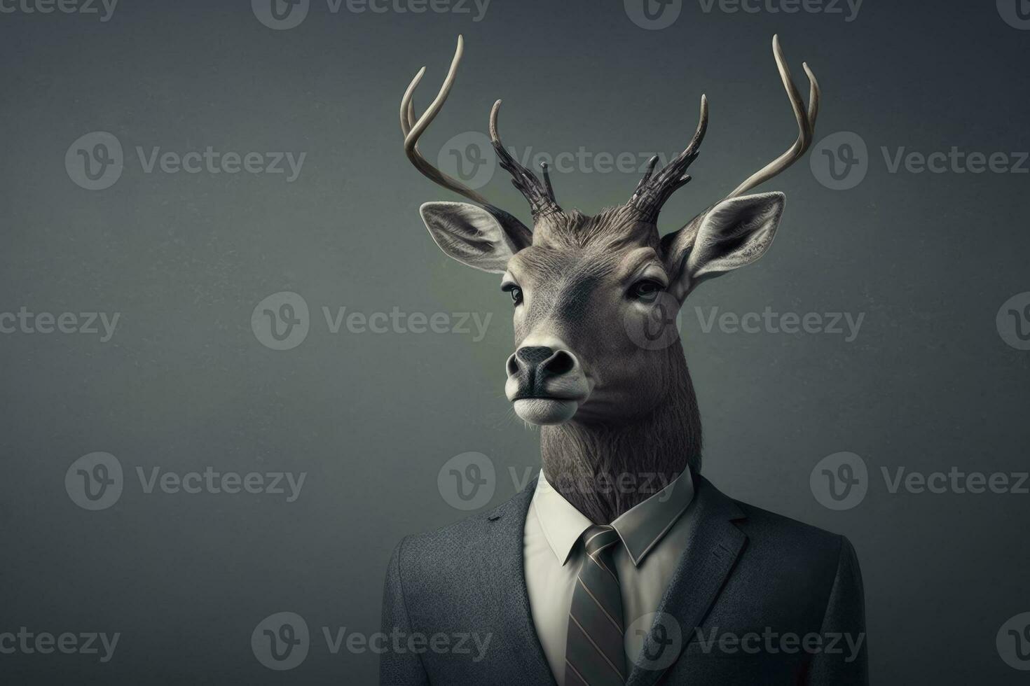Deer in Business Attire A Professional Portrait photo