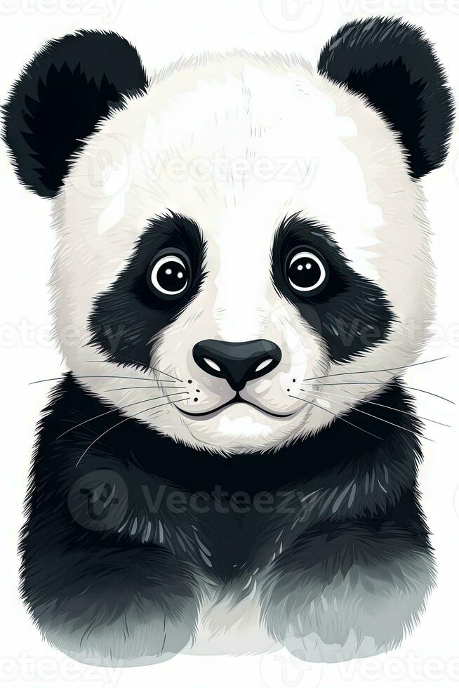 Sweet Baby Panda Illustration photo