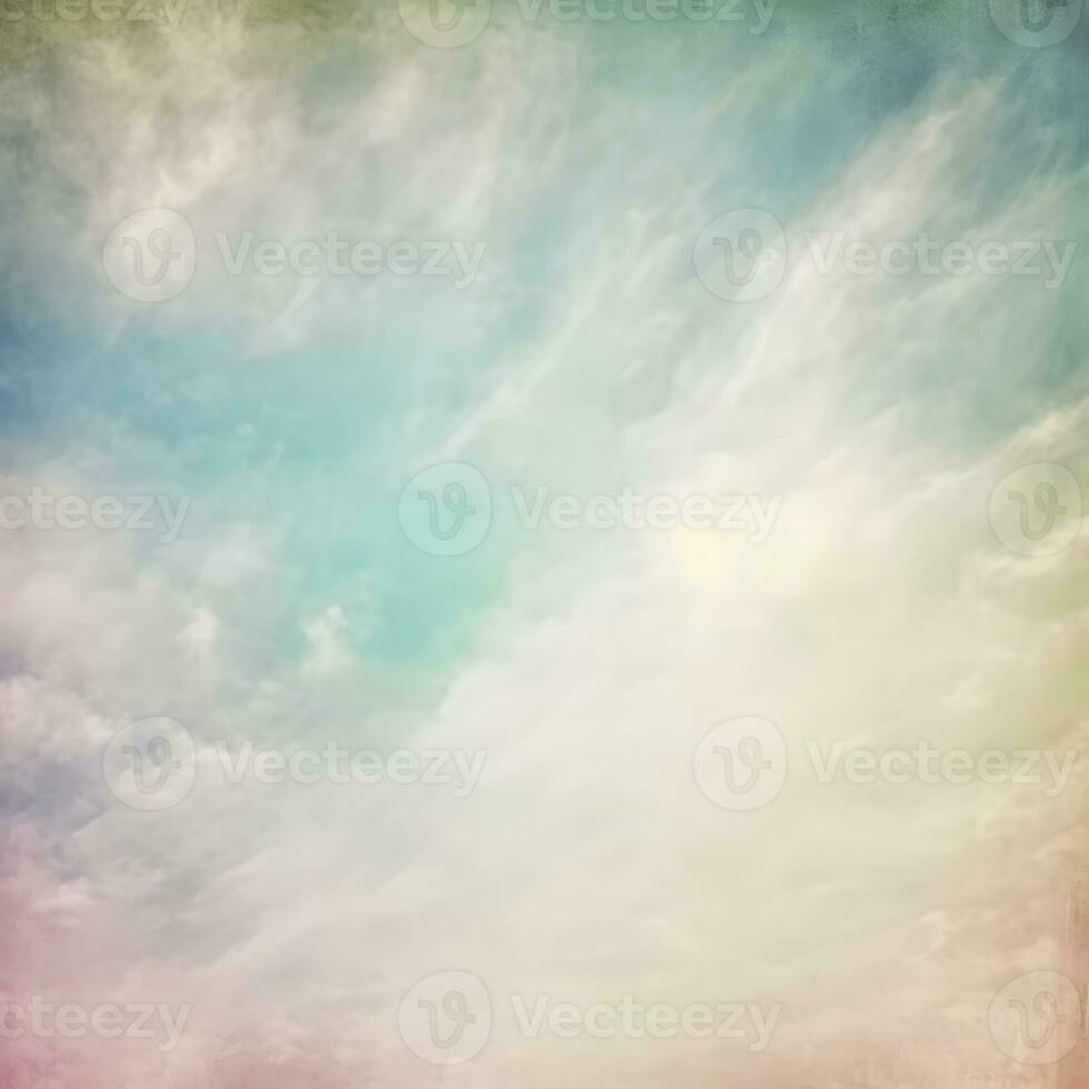 Soft Pastel Sky with Grunge Texture photo
