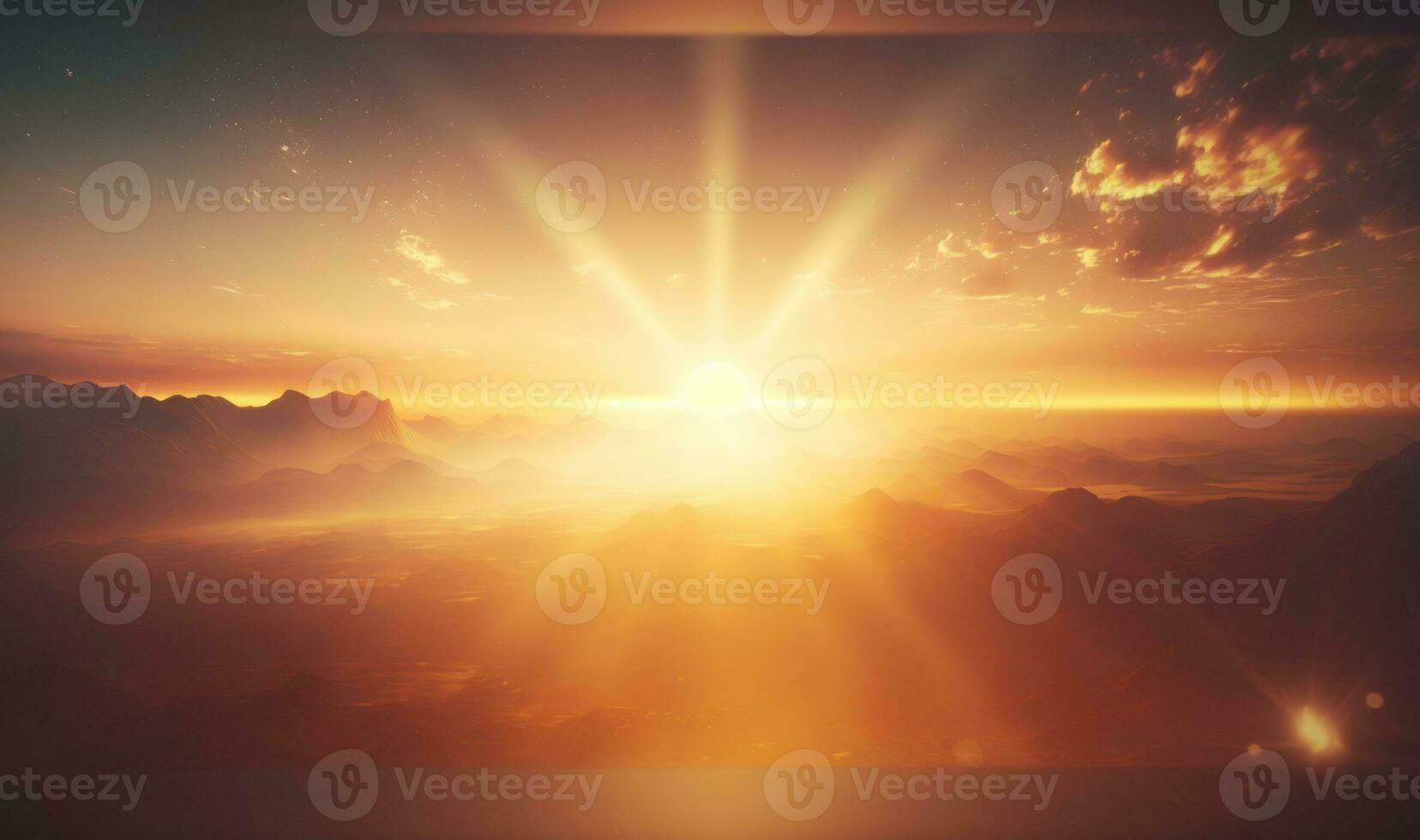 Soft Ethereal Sunrise Background with Copy Space photo