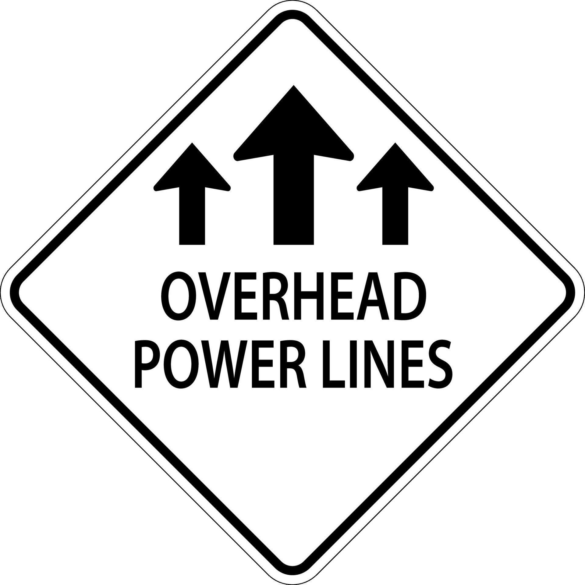 Overhead Power Lines Sign 29979725 Vector Art at Vecteezy