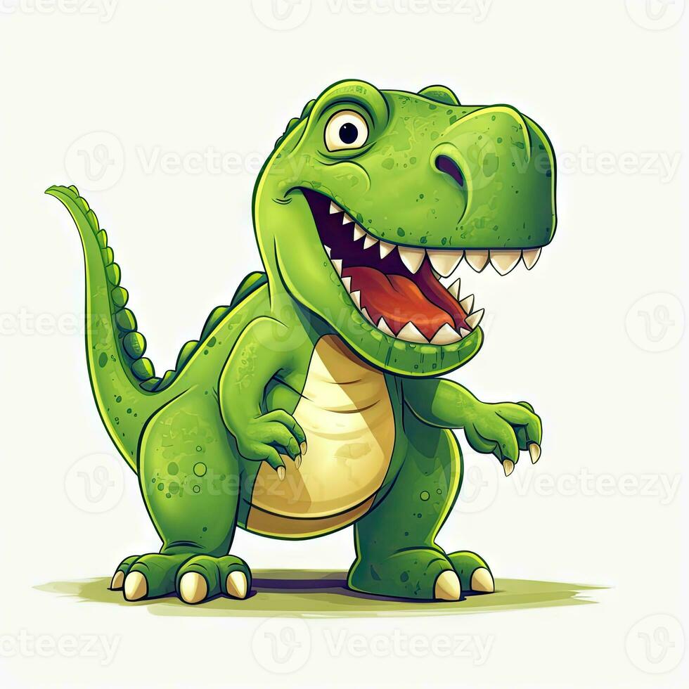 Minimalist TRex Illustration with Scary Angry Face photo