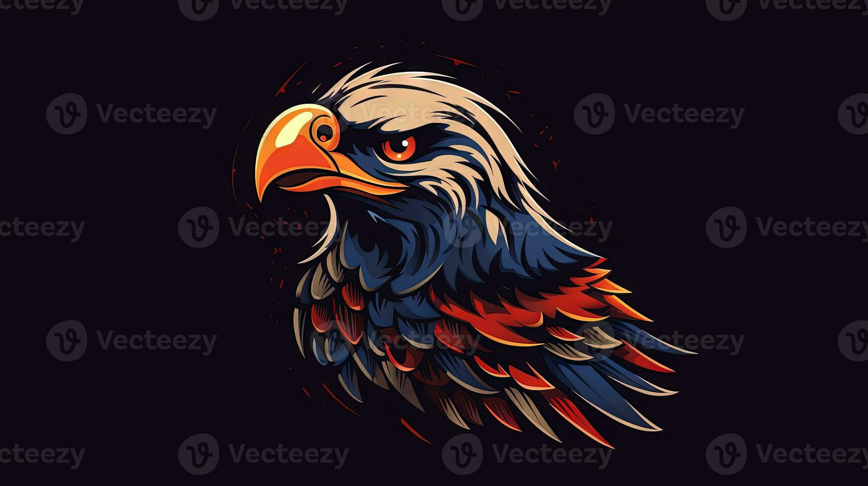 Celebrate Independence Day with a Majestic American Eagle Tattoo Illustration photo