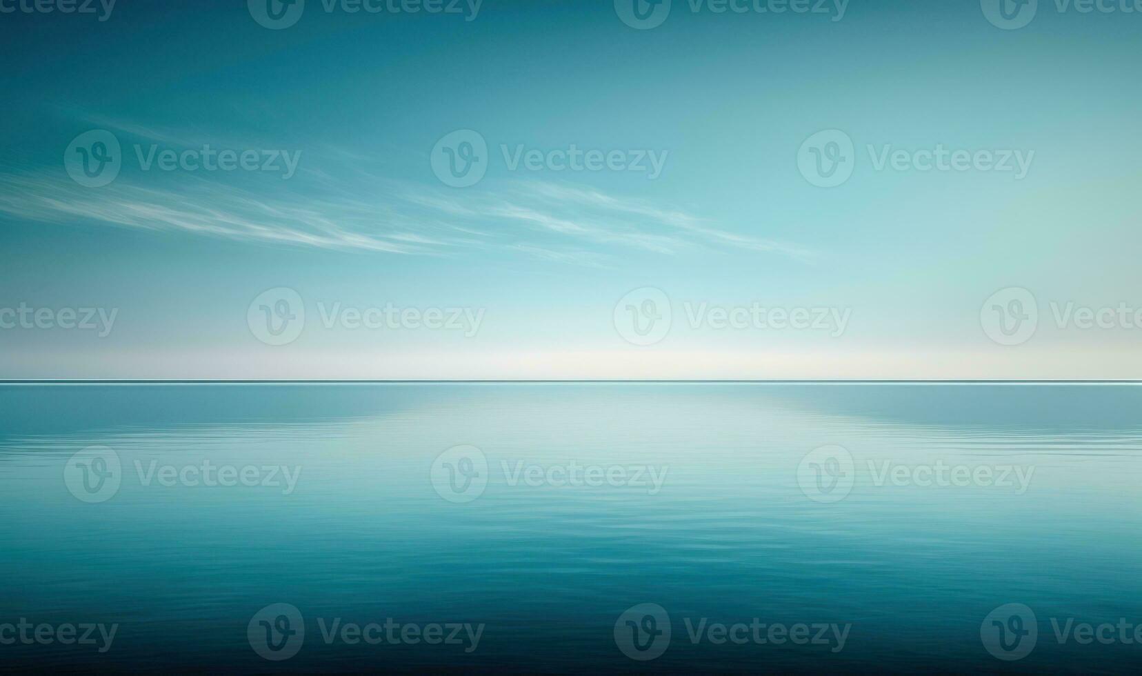 Serene Blue Seascape with a Minimalist Horizon photo