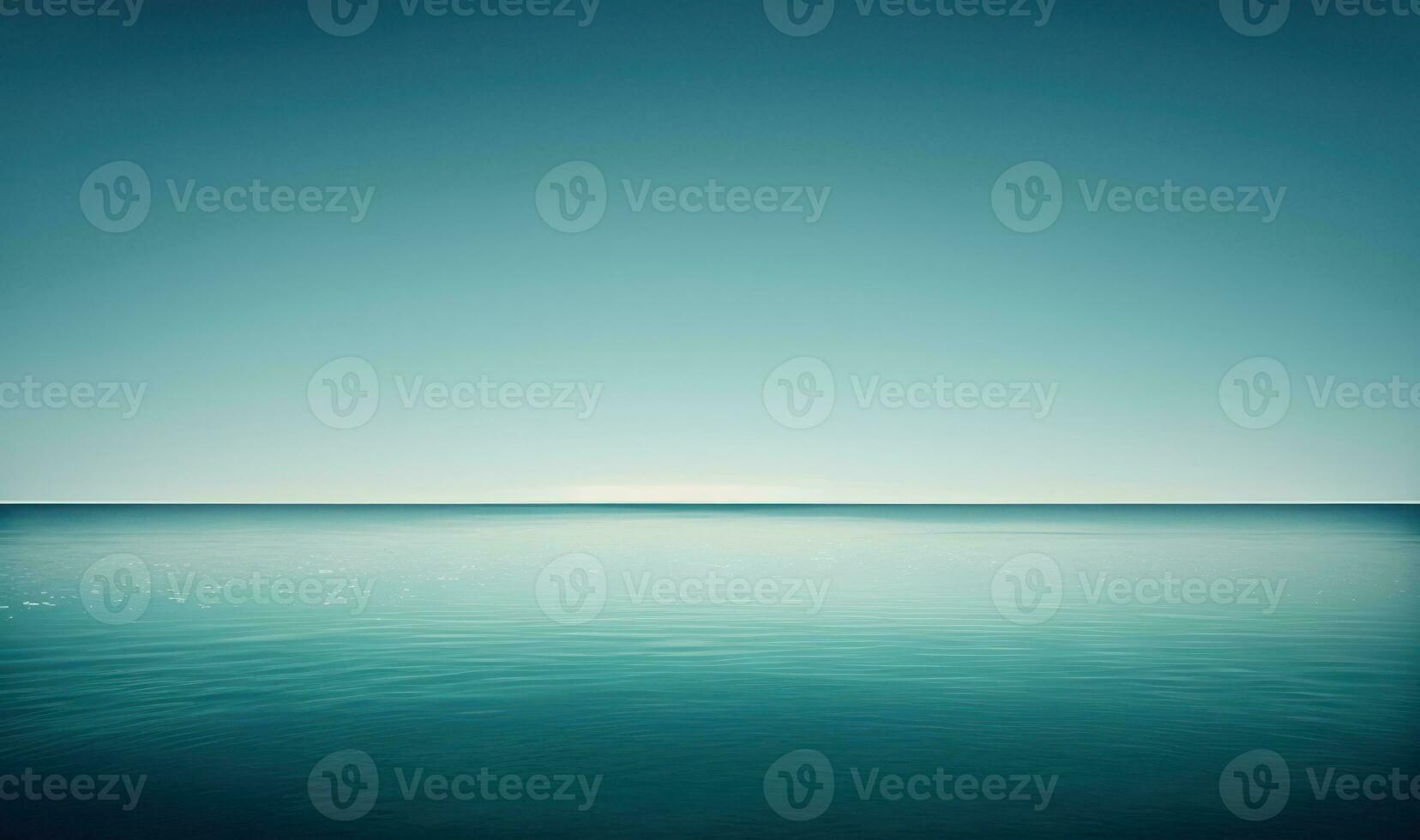 Serene Blue Seascape with a Minimalist Horizon photo