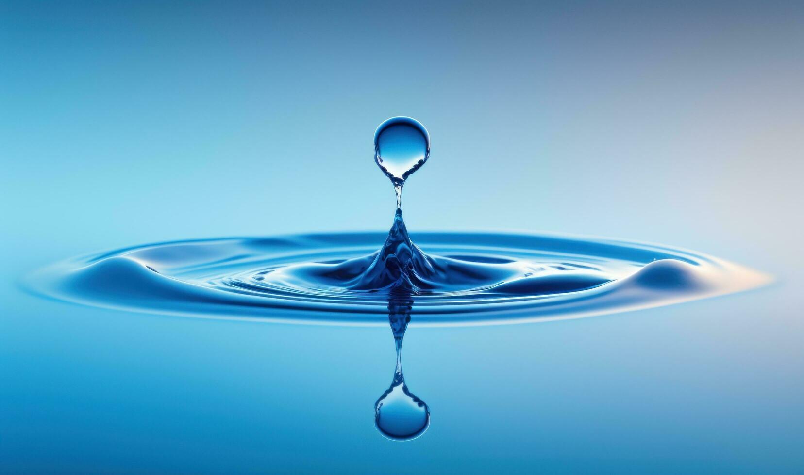 Ethereal Water Splash on Blue Background for Dreamy Designs photo