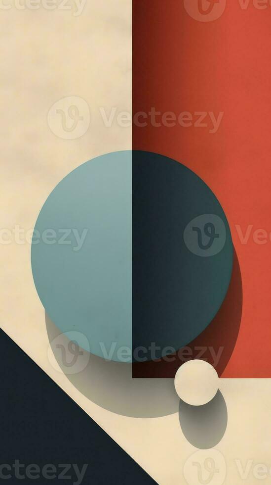 Minimalist Abstract Artwork with Clean and Precise Geometric Shapes AI Generated photo