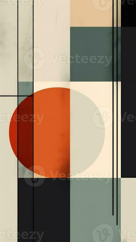 Minimalist Abstract Composition with Clean Lines and Limited Color Palette AI Generated photo