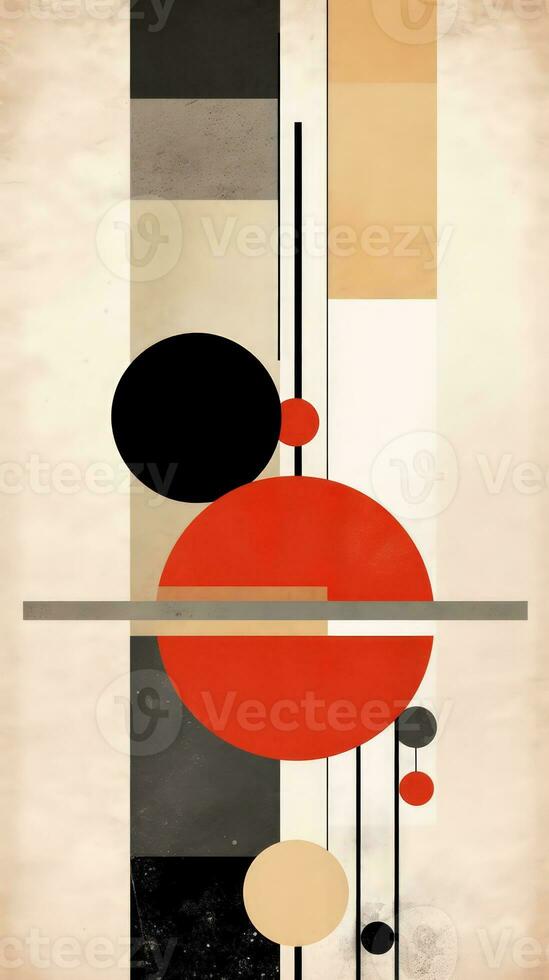 Minimalist Abstract Composition with Clean Lines and Limited Color Palette AI Generated photo
