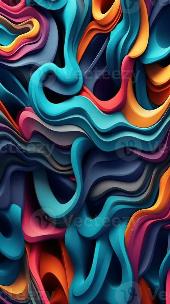 Dynamic Overlapping Lines and Curves Abstract Design Generative AI photo