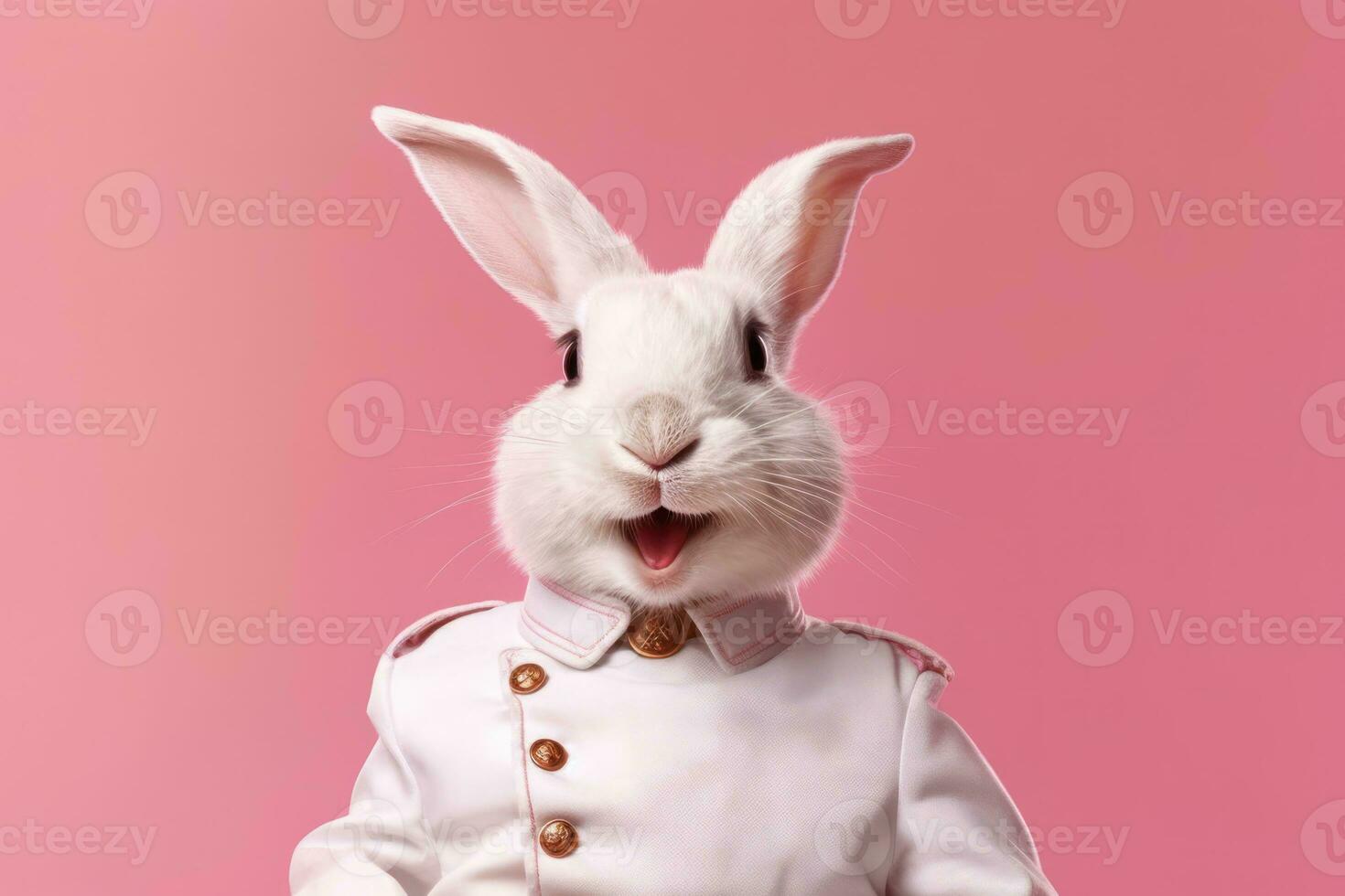 Professional Chef White Rabbit Cooking CloseUp photo