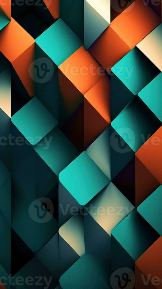 Abstract Artwork with Optical Illusions and Geometric Shapes AI Generated photo