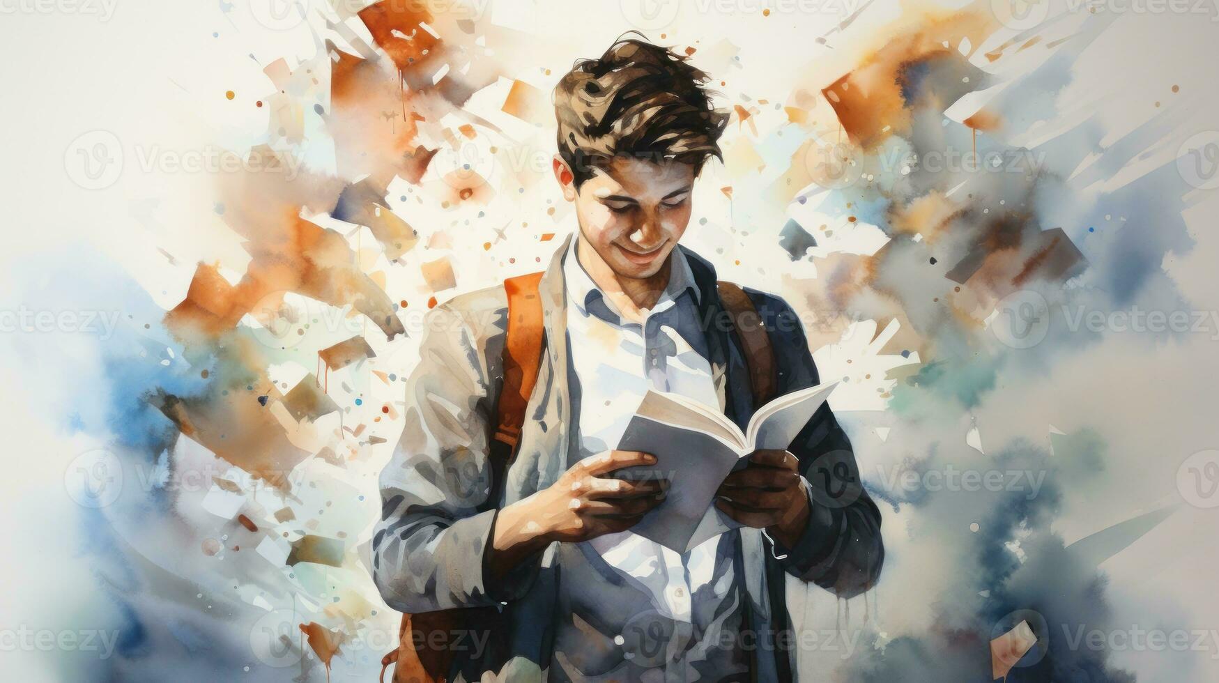 Creative Student Standing in Assignment AI Generated photo