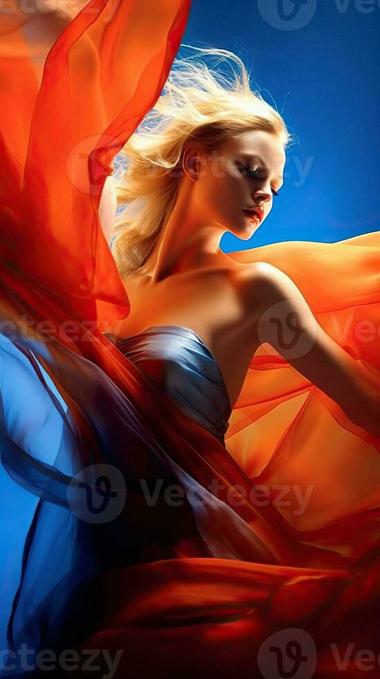 Ethereal Beauty with Mesmerizing Dynamic Composition and Dramatic Lighting AI Generated photo