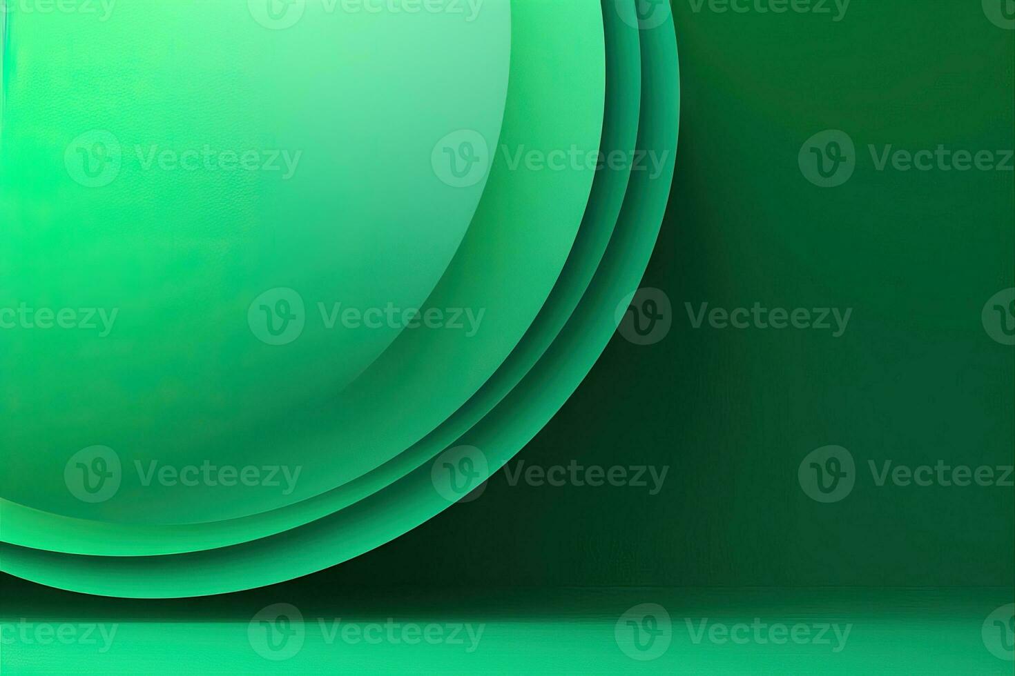 Contemplating Green Gradient Background AI Generated photo