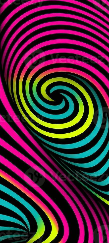 Colorful Beauty and Random Freedom of Expression Op Art AI Generated photo