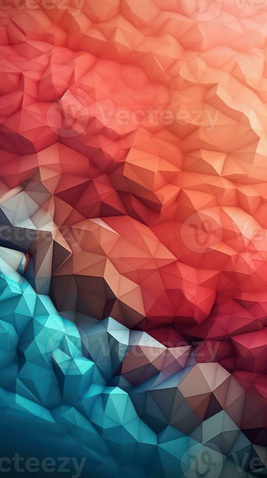 Crafting an Abstract Composition with Irregular Polygons and a Carefully Curated Color Palette Generative AI photo