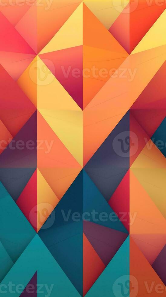 Vibrant Geometric Abstract with Harmonious Color Scheme AI Generated photo