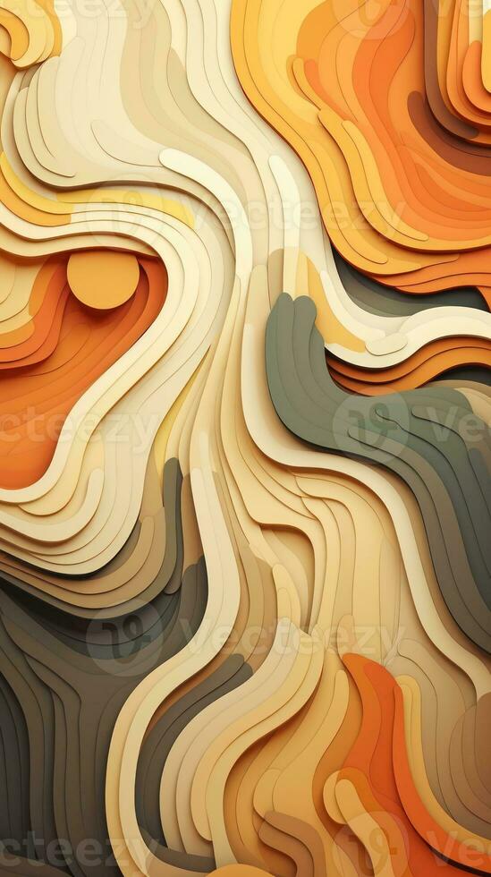 Abstract EarthTone Design with Limited Color Palette AI Generated photo