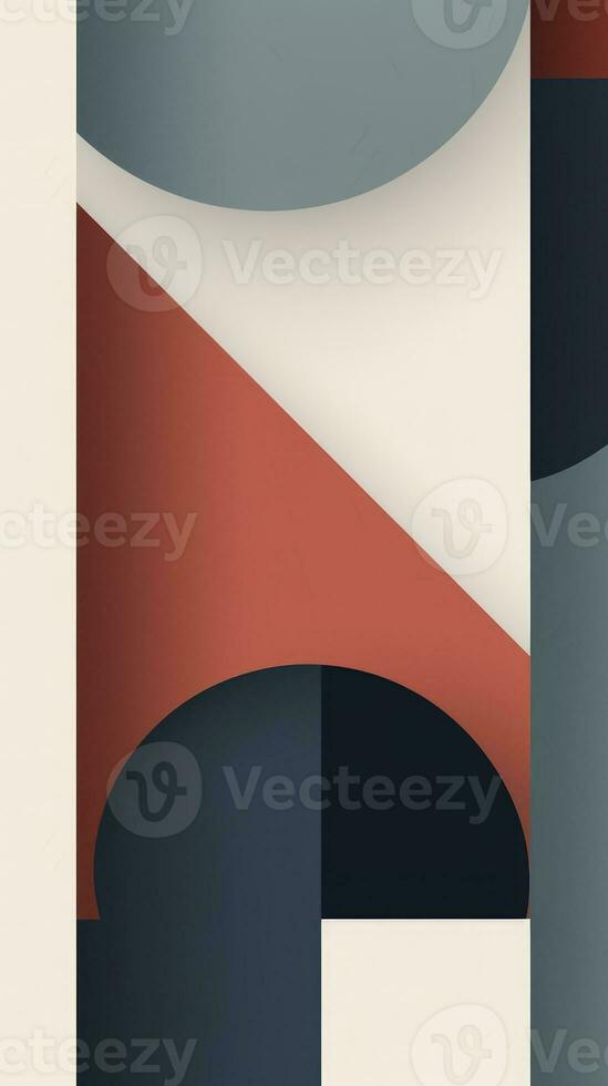 Minimalist Abstract Artwork with Clean Lines and Limited Color Palette AI Generated photo