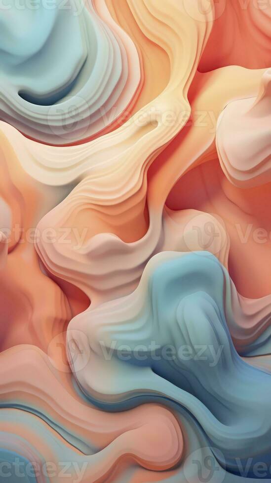 Experiment with Fluid Shapes and Organic Forms in a Modern Abstract Composition AI Generated photo